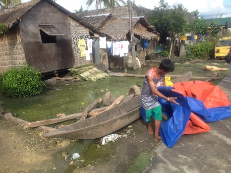 Even without typhoons, impoverished Barangay Ponong is at risk to flooding because of its topography.